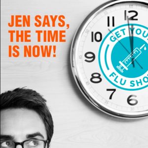 Video: Jen Gets Her Flu Shot